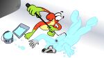 16:9 2022 4_fingers 4_toes amphibian anthro belly bent_legs biped bird's-eye_view black_eyes black_nose calves_up canid canine canis casual_nudity colored coyote dated digital_drawing_(artwork) digital_media_(artwork) duo ears_outwards featureless_feet feet fingers flat_colors floating_eyebrows fluffy fluffy_tail frog fur glance gloves_(marking) green_body green_feet green_hands green_scales green_spots grey_body grey_fur helpless hex_(hexadoodle) hexadoodle hi_res high-angle_view humanoid_feet humanoid_hands humanoid_heel leg_markings looking_aside looking_at_another lying male mammal markings multicolored_body multicolored_fur multicolored_scales nude nude_anthro nude_male null nullification on_front paint paint_bucket paint_on_body paint_roller pivoted_ears plantigrade red_body red_scales scales serling_(serling) signature smile smiling_at_viewer socks_(marking) spots standing tail toes toony transformation two_tone_body two_tone_fur white_sclera widescreen ych_(character) yellow_belly yellow_body yellow_scales
