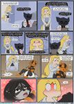 absurd_res anthro bat bdsm blush bodily_fluids bondage booties bound canid canine comic diaper doctor drooling esmeralda_kingsley female female/female gag gagged gimp_mask group headgear hi_res hood ludivine_laminelle male mammal mask medical muzzle_(object) padded_room procyonid raccoon restraints saliva straitjacket the_padded_room trio