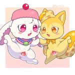 1:1 2026 after_vaginal anus artist_name biped bipedal_feral blush blush_stickers bodily_fluids bow_ribbon cel_shading chest_tuft clitoral_hood clitoris clothing cum cum_in_vagina cum_inside digital_drawing_(artwork) digital_media_(artwork) duo female female_feral feral front_view fur fur_tuft gaping gaping_vagina genital_fluids genitals hat head_tuft headgear headwear hi_res jewelry lagomorph leporid mammal multicolored_body multicolored_fur narrowed_eyes necklace paws purple_body purple_fur rabbit rodent sciurid shaded simple_background tan_background text tree_squirrel tuft two_tone_body two_tone_fur vulva white_background white_body white_fur yellow_body yellow_fur zyuuniie