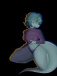 2024 5_fingers anthro autumnsnoise band-aid band-aid_on_snout bandage baryonyx big_tail black_background black_clothing black_panties black_underwear breasts cavemanon_studios claws clothed clothing clothing_lift curvy_figure digit_ring digital_drawing_(artwork) digital_media_(artwork) dinosaur eyelashes female finger_claws fingers freckled_face freckles green_body green_hair green_scales grey_eyes hair hi_res huge_hips huge_thighs i_wani_hug_that_gator jewelry kneeling long_tail looking_at_viewer medium_hair olivia_halford open_mouth open_smile panties prehistoric_species purple_clothing purple_sweater purple_topwear reptile ring saurischian scales scalie simple_background smile snout solo spinosaurid sweater sweater_lift tail theropod thick_thighs topwear underwear wedding_ring wide_hipped_anthro wide_hipped_female wide_hips yellow_sclera