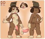 2026 3_toes 4_fingers anthro backsack balls black_clothing black_eyes black_hat black_headwear black_nose brown_body brown_fur butt canid canine canis chest_tuft clothing d.d._(blissman2020) dipstick_tail dirt dirty domestic_dog erection fan_character fangs feet felino fingers floppy_ears front_view fur genitals glans gloves_(marking) grey_clothing grey_hat grey_headwear half-erect hat hat_only headgear headgear_only headwear headwear_only hi_res humanoid_genitalia humanoid_penis leg_markings male mammal markings model_sheet mostly_nude nipples open_mouth penis pink_glans pink_nipples pink_penis pixile_studios raised_hand rear_view socks_(marking) solo super_animal_royale tail tail_markings tan_balls tan_body tan_fur tan_penis teeth toes top_hat tuft