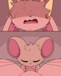 accessory ambiguous_gender animal_genitalia animal_penis blush bodily_fluids bow_accessory brown_body brown_fur dominant duo ear_accessory erection eyes_closed fellatio femboy feral feral_on_feral fluffy fur genital_fluids genitals hi_res house_mouse km-15 lagomorph larger_sub leporid male male/ambiguous mammal mouse murid murine open_mouth oral oral_penetration penetration penile penile_penetration penis penis_grab rabbit ribbons rodent saliva saliva_on_penis scaroused sex simple_background size_difference submissive sweat tail tail_around_penis tail_fetish tail_play tapering_penis whiskers yellow_bow yellow_ribbon