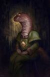2022 5_fingers abstract_background absurd_res ambiguous_gender anthro arms_bent biped capelet clothed clothing contiguous_snout crown dark_theme dress elden_ring embroidery fangs female_(lore) fingers fromsoftware furniture green_capelet green_clothing green_dress green_eyes hands_in_lap harsh-mallowz headgear hi_res legged_snake long_neck manserpent painting_(artwork) portrait pose pupils red_body red_scales reptile scales scalie shaded signature simple_background sitting slit_pupils small_eyes snake snout soft_shading solo stool tail teeth thick_tail three-quarter_portrait traditional_media_(artwork) traditional_painting_(artwork) ventral_scales yellow_background zorayas
