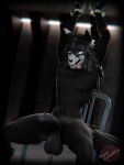 3:4 3d_(artwork) absurd_res anthro balls big_balls big_penis black_balls black_body black_fur black_glans black_hair black_penis blender_(artwork) bomb_collar bone bound canid canine canis chain chained chair collar digital_media_(artwork) fur furniture genitals glans hair hi_res humanoid_genitalia humanoid_penis looking_at_viewer male mammal nipples open_mouth penis rosecreates scp-1471-a scp_foundation skull skull_head skulldog_(species) solo steamy_breath steamy_penis tail