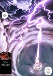 2024 better_version_at_paywall building colored comic detailed detailed_background dialogue digital_media_(artwork) digtial_drawing_(artwork) electricity english_text fantasy lightning multiple_scenes purplebirdman shaded speech_bubble storm text title tower url zero_pictured