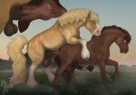 anal anal_orgasm anal_penetration animal_genitalia animal_penis balls belgian_draft_horse big_balls big_flare big_penis bite blonde_hair bodily_fluids brown_body brown_fur caro_(fenn.perrox) cum cum_in_ass cum_inside cum_while_penetrated draft_horse duo ejaculation equid equine equine_genitalia equine_penis feathering fenn.perrox feral feral_on_feral feral_penetrated feral_penetrating feral_penetrating_feral fetlocks flared_penis fog fur genital_fluids genitals hair hands-free harry_(space_engy) hi_res hooves horse internal internal_anal male male/male mammal meadow medial_ring orgasm outside outside_sex penetration penile penile_penetration penis penis_in_ass scruff_bite sex surprised tail tan_body tan_fur unguligrade