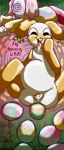 abstract_background after_sex animate_inanimate anthro anus balloon balls belly big_belly blot_(dandy's_world) blush blushcrunch_studio bodily_fluids bow_tie butt carrot chastity_cage chastity_cage_only chastity_device chastity_device_only clothed clothing cum cum_in_mouth cum_inside cum_on_balls cum_on_penis cum_on_self cum_on_tongue dandy's_world dialogue digital_media_(artwork) digital_painting_(artwork) dizzy duo ears_down easter easter_egg egg egg_in_ass ejaculation english_text enjoyment flat_chastity_cage food for_a_head genital_fluids genitals half_naked happy hi_res holidays humanoid inflatable looey_(dandy's_world) looking_pleasured lying makeup male mime nude painting_(artwork) penis photo_manipulation photography_(artwork) pivoted_ears plant presenting roblox small_penis teeth text tongue toon_(dandy's_world) traditional_media_(artwork) unconscious vegetable wearing_chastity_cage wearing_chastity_device yoshreveluv