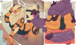 anal anal_penetration anthro anus arcanine balls being_watched big_balls big_butt big_penis blush bodily_fluids butt canid canine casual_sex def_the_arcanine dialogue duo edwin_(mechagoomba) english_text eyewear eyewear_only fluffy fluffy_tail from_behind_position fur generation_1_pokemon generation_7_pokemon genitals glasses glasses_only hi_res humanoid_genitalia humanoid_penis internal internal_anal larger_penetrated larger_sub looking_at_another male male/male mammal neck_tuft nintendo nsfw_def nude orange_body orange_fur penetration penile penile_penetration penis penis_in_ass perching_position plap pokemon pokemon_(species) prostate prostate_stimulation reptile salandit scalie sex shortstack shortstack_male size_difference small_but_hung small_top_big_bottom smile standing standing_sex stealth_sex submissive sweat tail tail_hug text through_wall tuft wearing_glasses