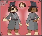 2026 3_toes 4_fingers angry anthro barefoot black_clothing black_eye_patch black_eyes black_eyewear black_hat black_headwear black_nose brown_body brown_fur canid canine canis clothing coat cross-popping_vein d.d._(blissman2020) dipstick_tail dirt dirty domestic_dog eye_patch eyewear fan_character fangs feet felino fingers floppy_ears front_view fur gloves_(marking) grey_clothing grey_coat grey_hat grey_headwear grey_topwear grin half-closed_eyes hat headgear headwear hi_res leg_markings male mammal markings model_sheet narrowed_eyes open_mouth pixile_studios raised_hand rear_view sharp_teeth smile socks_(marking) solo super_animal_royale tail tail_markings tan_body tan_fur teeth toes top_hat topwear trenchcoat