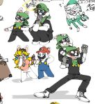 2023 5_fingers anthro aquatic bam_ml belly bent_arm bent_legs black_clothing black_facial_hair black_mask black_mustache black_overalls black_shirt black_topwear blonde_hair blue_clothing blue_ear_piercing blue_eyes blue_overalls bottomless bottomless_anthro bottomless_female bottomwear brown_hair buckteeth button_(fastener) cellphone clothed clothed_anthro clothed_female clothed_human clothed_male clothing colored covering covering_mouth crossover crouching crown dialogue digital_drawing_(artwork) digital_media_(artwork) electronics empty_eyes eye_contact eye_through_hair facial_hair featureless_crotch featureless_legs female female_anthro fingers fist footwear freckled_face freckles fully_clothed fully_clothed_anthro fully_clothed_human fully_clothed_male fur gem gloves green_clothing green_hat green_headwear grey_clothing grey_gloves grey_handwear group hair hand_behind_head hand_on_own_head hand_pawpads handwear happy hat headgear headwear holding_cellphone holding_object holding_phone holding_plushie holding_smartphone human korean_description korean_text lagomorph larger_human larger_male laughing_at laughing_at_another long_ears long_hair looking_at_another luigi male male_anthro male_human mammal mario_bros mario_plus_rabbids_kingdom_battle mitten_hands mr._l multicolored_body multiple_images mustache nickelodeon nintendo noseless open_mouth open_smile overalls pants paper_mario pawpads phone pink_tongue plushie pupils rabbid rabbid_luigi rabbid_mario rabbid_peach raving_rabbids rayman_(series) red_clothing red_hat red_headwear sapphire_(gem) sea_sponge shaded shirt shirtless_anthro shirtless_male shoes short_hair sideways_hat simple_background sitting sitting_on_another sitting_on_shoulders size_difference smaller_anthro smaller_female smaller_male smartphone smile sneakers speech_bubble spongebob_squarepants spongebob_squarepants_(character) standing straight_leg tan_belly tan_body tan_inner_ear tan_pawpads tan_skin teal_bottomwear teal_clothing teal_headwear teal_nightcap teal_pajamas teal_pants teal_shirt teal_topwear teeth text tongue tongue_out tooth_gap toothy_smile topwear translation_request translucent translucent_hair two_tone_body ubisoft white_background white_body white_clothing white_eyes white_footwear white_fur white_pupils white_shoes white_skin white_sneakers