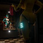 1:1 2025 3d_(artwork) abs animatronic anthro areola artist_name avian big_breasts bird blue_body breasts butt checkered checkered_floor chica_(fnaf) chicken clitoris clothing crossgender cupcake_(fnaf) digital_media_(artwork) duo eyewear faceless_character female five_nights_at_freddy's five_nights_at_freddy's_2 furniture galliform genitals glasses glowing hand_on_another's_head hand_on_head hand_on_hip hat headgear headwear hi_res holding_clothing holding_object holding_panties holding_underwear human inside lagomorph larger_anthro larger_female leporid machine male male/female male_human mammal mtf_crossgender neck_bow nipples non-mammal_breasts panties phasianid pink_clothing pink_panties pink_underwear rabbit red_areola red_eyes red_nipples red_vulva robot robot_anthro scottgames size_difference smaller_human smaller_male table text toy_bonnie_(fnaf) type_09 underwear vulva wearing_glasses yellow_body