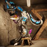 1:1 3d_(artwork) 4k absurd_res animal_genitalia animal_penis anthro anthro_on_anthro anthro_penetrated anthro_penetrating anthro_penetrating_anthro armwear ball_crush ball_rope ball_stretching balls basement bdsm biped black_body black_boots black_clothing black_footwear black_fur black_shoes blender_(artwork) blender_cycles_(artwork) blue_body blue_fur blue_penis bodily_fluids bondage boots bound canid canine canine_genitalia canine_penis canis chain chained chained_collar claws clothed clothing cock_and_ball_torture collar crush cum depth_of_field digital_media_(artwork) dominant dragonplayer dragonplayer_(character) duo erection feet fellatio foot_fetish foot_on_hand foot_play footwear fox fur genital_fluids genital_rope genital_torture genitals goth_boots grey_body grey_fur hair harness hi_res hindpaw hybrid inside jacket jex kneeling kneeling_oral_position knot latex latex_armwear latex_clothing leather leather_boots leather_clothing leather_footwear leather_jacket leather_topwear legwear male male/male male_penetrated male_penetrating male_penetrating_male mammal multicolored_body nude nurse_nozzle on_ground open_mouth oral oral_penetration orgasm pain paws penetration penile penis reflection restraints rexouium rope rope_around_balls sex shoes shoes_on slim slim_anthro slim_male slim_sub smile standing standing_on_hands submissive submissive_male tail topwear torture white_body white_fur
