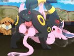 4:3 absurd_res ambiguous_gender animal_genitalia animal_penis animal_vulva balls black_body black_fur bodily_fluids canine_genitalia canine_penis canine_vulva eevee eeveelution espeon eyes_closed female female_penetrated feral feral_on_feral feral_penetrated feral_penetrating feral_penetrating_feral fur generation_1_pokemon generation_2_pokemon genitals group hi_res male male/female male_penetrating male_penetrating_female nintendo open_mouth penetration penis pink_body pink_fur pokemon pokemon_(species) sarox sex tears tears_of_pleasure tongue tongue_out trio umbreon vaginal vaginal_penetration vulva yellow_body