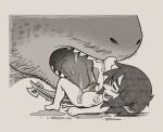 ambiguous_gender anthro aquatic beard blush bodily_fluids cleanup cum cum_drip cum_on_chest cum_on_ground cum_on_self dripping duo ejaculation extreme_size_difference facial_hair fellatio fish genderfluid_(lore) genital_fluids genitals hand_on_snout hi_res holding_head humanoid licking mackerel_shark male male/male messy mii mii_(nintendo) open_mouth oral penile penis penis_lick puddle relieved saliva saliva_drip salmon_shark sex shark sharp_teeth shon2 shon_(shon2) size_difference tail tail_axe tapering_penis teeth tomodachi_life tomodachi_life:_living_the_dream tongue valourin webbed_ears white_shark