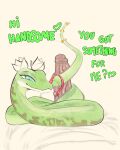 2026 absurd_res accessory bestiality big_penis bodily_fluids dialogue dreamworks duo english_text erection eyebrows eyelashes female feral first_person_view forked_tongue furgonomics genital_fluids genitals heart_symbol hi_res huge_penis human human_on_feral interspecies jewelry kung_fu_panda long_tongue looking_at_viewer male male/female mammal master_viper nobite penis penis_grab precum reptile ring scalie smile snake tail tail_accessory tail_coil tail_jewelry tail_ring text tongue vein veiny_penis viper