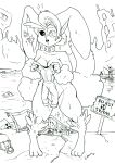 2026 3_toes alpha_pokemon ambiguous_gender ankle_tuft anthro arm_tuft big_ears biped body_size_growth bodysuit breasts claws clothing collar collar_only digitigrade ear_tuft eeveelution english_text exclamation_point eyebrows fallout:_pca feet female female_focus feral floppy_ears generation_1_pokemon generation_4_pokemon group hazard_symbol hi_res lagomorph leg_tuft line_art looking_at_another lop_ears lopunny mammal medium_breasts medium_hair mohawk monochrome nintendo nude open_mouth outside pokemon pokemon_(species) question_mark radiation_symbol s-nina size_transformation skinsuit solo_focus symbol text tight_clothing toe_claws toes transformation trio tuft vaporeon warning warning_sign wet wrist_tuft