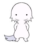  animated animated_gif body_fur creature creature_focus fraid hands_on_own_hips jejejunum looping_animation lowres neck_fur no_mouth no_nose original solid_circle_eyes white_fur white_tail 