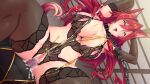  1boy 1girl ahegao animal_collar animal_ears armpits bdsm black_gloves blush bondage bound bra breasts censored chain chain_leash collar corruption crotchless crotchless_panties cum dutch_angle elbow_gloves empty_eyes fucked_silly game_asset gloves green_eyes hair_between_eyes hetero lactation large_breasts leash lingerie long_hair mosaic_censoring navel nipple_piercing nipples non-web_source official_art open_mouth panties pee peeing penis pet_play piercing red_hair rolling_eyes satou_takumi self-datamine sephilia_grandeel sex shinsou_kenki_arch_saver smile solo_focus straddling tail tears thighhighs tongue tongue_out underwear vaginal variant_set visual_novel_cg 