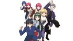  2boys 5girls :d :o antenna_hair apron arcueid_brunestud azami_masurao black_coat black_dress black_eyes black_hair black_pantyhose black_robe black_skin blue_bow blue_eyes blue_hair blue_jacket blue_pants bow breasts brown_dress brown_kimono buttons ciel_(tsukihime) clenched_hand coat collared_shirt colored_skin commentary_request curtained_hair dancing dog dress expressionless frilled_apron frills gakuran glasses grey_eyes grey_hair grin group_picture hair_between_eyes hair_bow hairband hand_on_own_knee hand_up highres hisui_(tsukihime) jacket japanese_clothes kimono kohaku_(tsukihime) light_smile long_hair long_sidelocks long_skirt looking_at_viewer maid maid_apron maid_headdress messy_hair mixed_maids multiple_boys multiple_expressions multiple_girls nrvnqsr_chaos nun pale_skin pants pantyhose pink_hair puffy_sleeves purple_skirt red_eyes red_ribbon red_skirt ribbon robe school_uniform shirt short_hair siblings sidelocks simple_background single_hair_intake sisters skirt smile sweater tohno_akiha tohno_shiki trench_coat tsukihime turtleneck turtleneck_sweater twins vampire veiny_face white_hairband white_shirt white_sweater 