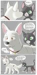  blush bolt bolt_(film) canine cat collar comic comic_frontpage disney dog feline female feral male mammal metalfox mittens mittens_(bolt) 