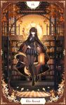  absurdres artist_request black_hair black_pantyhose black_shoes blazer blue_ribbon bookshelf checkered_floor collared_shirt commentary_request dragon_horns dragon_tail eastern_dragon_horns eastern_dragon_tail floating_hair full_body hair_ribbon highres holding holding_lantern horns jacket lantern lapels leaf li_mo_sumi long_hair long_sleeves looking_at_viewer maple_leaf mole mole_under_eye pantyhose plaid_clothes plaid_skirt pleated_skirt project-sp ribbon shirt shoes skirt smile tail tarot the_hermit_(tarot) virtual_youtuber yellow_eyes 