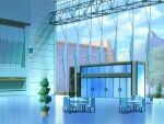 blue_sky building bush cafe chair cloud cloudy_sky cup day door flower_pot game_asset kourin_tenshi_en_ciel_rena mahou_senshi_(series) menu menu_board no_humans non-web_source official_art outdoors plant potted_plant restaurant scenery school self-datamine sign sky table tree visual_novel_cg window 