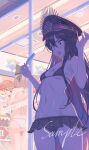  3girls alternate_costume bikini black_bikini black_bow black_hair black_skirt bow breasts brown_hair chinese_commentary commentary_request commission convenience_store evening fate/grand_order fate_(series) food food_on_body food_on_breasts fujimaru_ritsuka_(female) hair_bow highres indoors jishui3q long_hair medium_hair multiple_girls oda_nobunaga_(fate) okita_souji_(fate) open_mouth orange_eyes orange_hair outdoors popsicle shop skirt small_breasts standing swimsuit teeth upper_teeth_only white_bikini 