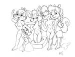  chip_&#039;n_dale_rescue_rangers clarice foxglove gadget_hackwrench opus0987 queenie tammy_squirrel 