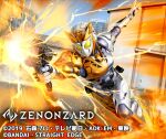  1girl a.i.m.s._shotriser animification armored_bodysuit commentary_request compound_eyes copyright_logo copyright_name copyright_notice day dynamic_pose full_body gun highres holding holding_gun holding_weapon kamen_rider kamen_rider_01_(series) kamen_rider_valkyrie kamen_rider_valkyrie_(rushing_cheetah) kuchibiru_keisuke logo official_art outdoors outstretched_arms sky solo tokusatsu weapon zenonzard 