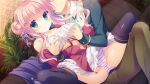  1boy 1girl :o arm_at_side black_thighhighs bow breasts cape center_frills clothes_lift collarbone corset couch donut_hair_bun dutch_angle etoile_terre faceless faceless_male farnese_atlas frilled_skirt frilled_sleeves frills game_asset grabbing_another's_breast green_eyes green_jacket green_pants groping hair_bow hair_bun hair_ornament hand_on_another's_chest highres hoshi_furu_yoru_no_farnese imminent_penetration indoors jacket jacket_partially_removed long_hair long_sidelocks long_sleeves non-web_source on_couch panties pants pink_hair pink_jacket plant potted_plant purple_bow purple_cape reverse_upright_straddle self-datamine short_hair sidelocks sitting sitting_on_lap sitting_on_person skirt skirt_lift spread_legs striped_clothes striped_panties thighhighs underwear unworn_cape white_panties wide_spread_legs yukie_(peach_candy) 