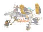  3others 4girls ahoge bangboo_(zenless_zone_zero) bare_shoulders black_gloves black_hat black_horns black_pants blindfold_mask blonde_hair blue_eyes blue_hair braid camouflage camouflage_pants commentary_request covered_eyes curled_horns dragon_girl dragon_horns elbow_gloves eous_(zenless_zone_zero) fire flower_hairpin full_body gloves gnggnggng268131 goggles grey_hair gun hair_between_eyes hair_ornament hairclip hat highres holding holding_sword holding_weapon horns jacket long_hair magus_(zenless_zone_zero) mask mecha mechanical_horns mechanical_tail multiple_girls multiple_others open_mouth orange_hair orphie_magnusson pants pointy_ears ponytail rifle robot seed_(zenless_zone_zero) seed_sr. short_hair simple_background sniper_rifle soldier_11_(zenless_zone_zero) sword tail thighhighs triangle_hair_ornament trigger_(zenless_zone_zero) twintails weapon white_background white_gloves zenless_zone_zero 