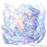  1girl blowing_bubbles blue_dress blue_eyes blue_hair blue_ribbon blue_trim blunt_bangs bottle bubble bubble_hair_ornament bubble_pipe commentary_request copyright_notice dress earrings frilled_wrist_cuffs frills full_body gihuta_hiroshi glitch gyakuten_othellonia hair_over_one_eye hairband holding holding_bottle hood hood_up hooded_jacket iridescent_clothes jacket jewelry knees_up long_sleeves looking_ahead loose_socks medium_hair neck_ribbon official_art open_clothes open_jacket othellonia puffy_long_sleeves puffy_sleeves ribbon see-through_clothes see-through_jacket see-through_sleeves shoe_soles short_dress short_shorts shorts shorts_under_dress simple_background sleeves_past_wrists slippers soap_bubbles socks solo turtleneck turtleneck_dress white_background white_shorts white_slippers white_socks white_wrist_cuffs wrist_cuffs 