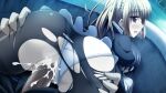  1boy 1girl bent_over black_hair black_jacket black_pants black_pantyhose boat braid censored clothes_lift clothing_aside cowgirl_position cum cum_in_pussy dutch_angle francesca_bathory from_behind game_asset grabbing_another's_ass groping highres jacket juliet_sleeves konakana_2:_konata_yori_kanata_made_ii long_sleeves looking_back lying medium_hair minase_(dragon_panda) mosaic_censoring night non-web_source on_back on_boat open_mouth outdoors panties panties_aside panties_under_pantyhose pants pantyhose penis pond ponytail profile puffy_sleeves red_eyes self-datamine shirt sitting sitting_on_person skirt skirt_lift straddling torn_clothes torn_pantyhose underwear watercraft white_panties 