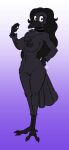 3_toes 5_fingers absurd_res anthro areola avian avian_feet beak big_areola big_breasts bird black_areola black_beak black_body black_feathers black_fur black_hair black_nipples black_tail_feathers bottomless bottomless_anthro bottomless_female bottomwear breasts chest_tuft choker claws clothed clothing corvid corvus_(genus) crow darkened_areola darkened_nipples eyelashes feathers feet female finger_claws fingers full-length_portrait fur genitals hair harry_amoros hi_res ingrid_(harry_amoros) ingrid_the_plague_doctor jewelry long_hair necklace nipples non-mammal_breasts non-mammal_hair nude nude_anthro nude_female oscine pants passerine portrait purple_eyes smile solo tail tail_feathers talons toes topless topless_anthro topless_female tuft vulva wraps