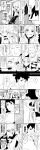  1girl 3boys absurdres alchemist_(sekaiju) alchemist_4_(sekaiju) arm_belt armor bandaid bandaid_on_cheek bandaid_on_face belt belt_buckle blush breastplate buckle chain closed_eyes closed_mouth commentary_request dark_hunter_(sekaiju) dark_hunter_3 fingernails fur-trimmed_jacket fur_trim gloves grabbing_another's_arm greyscale hair_between_eyes highres jacket monochrome multiple_boys navel open_mouth paladin_(sekaiju) paladin_3_(sekaiju) sekaiju_no_meikyuu sekaiju_no_meikyuu_1 short_hair sideburns small_sweatdrop speech_bubble split_mouth suno_(imydream) swordsman_(sekaiju) swordsman_1_(sekaiju) translation_request 