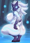 2026 absurd_res anthro areola beaverbastard big_breasts big_butt biped blue_areola blue_nipples bovid breasts butt caprine crouching female female_anthro fur glistening glistening_body glistening_breasts glistening_butt hi_res huge_breasts huge_butt kindred_(lol) lamb_(lol) league_of_legends mammal nipples nude nude_anthro nude_female riot_games sheep solo tencent white_body white_fur