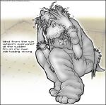 2026 absurd_res anthro armband bottomwear bracelet butterfly_(accessory) clothing cricetid denim denim_bottomwear denim_clothing english_text gallstonetaco greyscale hamster hi_res jeans jewelry lyrics male mammal monochrome mr._hamster_(gallstonetaco) necklace oversized_clothing pants rodent simple_background solo text white_background