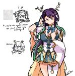  1girl \m/ alternate_hair_color arrow_(symbol) blue_bow bow breasts ceres_fauna ceres_fauna_(1st_costume) ceres_fauna_(cosplay) cleavage closed_eyes closed_mouth commentary cosplay crying crying_with_eyes_open dated doki_doki_literature_club emeruga english_commentary english_text eyelashes flower gradient_hair green_hair hair_flower hair_ornament hairclip hand_on_own_head headphones highres hololive hololive_english long_hair lyrics mario mario_(series) multicolored_hair multiple_views musical_note open_mouth owl_city purple_eyes purple_hair screenshot_inset signature simple_background single_thighhigh skirt split_mouth tears thighhighs two-tone_hair v-shaped_eyebrows white_background white_thighhighs yellow_skirt yuri_(doki_doki_literature_club) 