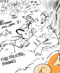 ahoge anthro arcanine black_and_white blep_(dahecksajerry) bodily_fluids bottomwear cash_(dahecksajerry) claws closed_smile clothing commissioner_name dahecksajerry duo english_text finger_claws flying_sweatdrops forehead_gem fur gem generation_1_pokemon hair hand_on_another's_belly hand_on_shoulder head_on_belly looking_offscreen male male/male monochrome mouth_closed nintendo patreon_username persian_(pokemon) pokemon pokemon_(species) samson_(dahecksajerry) shorts sitting sketch smile striped_body striped_fur stripes surprised sweat sweatdrop text whiskers
