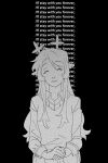 2025 2:3 anthro biped black_background clothed clothing deer deltarune dialogue digital_drawing_(artwork) digital_media_(artwork) english_text eyes_closed female female_anthro goomyloid happy hi_res mammal mantra monochrome new_world_deer noelle_holiday simple_background smile snowgrave solo text undertale_(series) weird_route