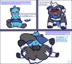 animal_genitalia animal_penis anus balls blitzle blush bodily_fluids comic dewott duo equine_genitalia equine_penis female female_on_top feral generation_5_pokemon genital_fluids genitals hangyakuneko hi_res male male/female nintendo on_top penis pokemon pokemon_(species) sex spanish_text text translated vaginal_fluids vulva