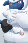 1_horn 2026 4_fingers absol anal anal_penetration anthro anthro_penetrated anthrofied artist_name balls biped black_balls black_nose black_penis blue_body blue_fur blue_horn blue_tail bodily_fluids butt canid digital_drawing_(artwork) digital_media_(artwork) dripping duo erection fingers flaccid foreskin fur generation_3_pokemon genital_fluids genitals glans glistening glistening_genitalia glistening_glans glistening_penis hand_on_butt hand_on_own_butt hi_res horn humanoid_genitalia humanoid_penis japanese_description lying male male/male male_anthro male_penetrated male_penetrating male_penetrating_male mammal mouth_closed multicolored_body multicolored_fur munieru nintendo nude nude_anthro nude_male on_side partially_retracted_foreskin penetration penile penile_penetration penis penis_in_ass pink_glans pokemon pokemon_(species) precum precum_drip red_eyes sex simple_background solo_focus sweat tail text two_tone_body two_tone_fur vein veiny_penis watermark white_background white_balls white_body white_fur white_penis