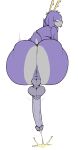 absurd_res anal_fluids anthro antlers anus backsack balls bedfellows big_butt big_penis bodily_fluids butt cum cumshot digital_media_(artwork) ejaculation erection fatigue_(bedfellows) flat_colors fur genital_fluids genitals glans hi_res horn huge_butt huge_penis humanoid_genitalia humanoid_penis jackalope lagomorph long_penis male male_anthro mammal motion_lines nude orgasm penis perineum purple_body purple_fur rear_view simple_background solo tail toumie_(artist) twerking white_background