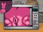 2022 4:3 against_surface anthro appliance bodily_fluids candy dessert dialogue easter ejaculation female food food_creature genital_fluids genitals heart_symbol holidays hyper hyper_inflation inflation kitchen_appliance lagomorph leporid living_candy mammal marshmallow microwave_oven on_glass onomatopoeia orgasm peeps plump_labia rabbit sinflative solo sound_effects text vaginal_fluids vaginal_squirting vulva vulva_on_glass