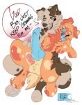 alpha_channel anthro balls big_penis bodily_fluids boopert canid canine drooling duo genital_fluids genital_growth genitals growth hi_res huge_penis hugo(hugobarks) hugobarks knot male male/male mammal penis penis_growth precum saliva