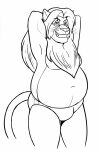 2026 anthro anthrofied belly big_belly clenched_teeth clothing disney duragan fangs felid fur half-closed_eyes hands_behind_head hi_res lion looking_at_viewer male male_anthro mammal mane monochrome narrowed_eyes navel overweight overweight_anthro overweight_male pantherine simba_(the_lion_king) slightly_chubby slightly_chubby_anthro slightly_chubby_male smile smiling_at_viewer solo speedo standing swimwear tail teeth the_lion_king whiskers