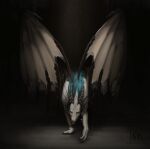 2022 2_horns ambiguous_gender artist_logo artist_name black_claws black_horn claws digital_media_(artwork) digital_painting_(artwork) dragon european_mythology feral finger_claws fingers front_view hi_res horn jadedragoness logo mane membrane_(anatomy) membranous_wings mouth_closed multicolored_mane mythological_creature mythological_scalie mythology painting_(artwork) scales scalie simple_background snout snout_from_the_front solo spread_wings teal_mane text two_tone_mane walking western_dragon white_body white_mane white_scales wings