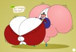 aliasing animal_crossing anthro artist_logo artist_name big_breasts big_butt blush bottomwear bow_tie breast_expansion breasts brown_hair bubble_butt butt butt_expansion clothing countershade_face countershading curvy_figure dialogue digital_media_(artwork) emanata english_text expansion eyelashes female flash_emanata footwear freckled_face freckles fur hair hand_on_own_breast hi_res high_heels hourglass_figure huge_breasts huge_butt huge_hips huge_thighs hyper hyper_breasts hyper_butt hyper_hips hyper_thighs jacket logo looking_pleasured lottie_(animal_crossing) mammal mustelid nintendo otter pink_body pink_fur shoes signature skirt solo spherical_breasts text thatdawgmurray thick_thighs topwear underwear wide_hips