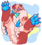 3_toes animal_genitalia animal_penis anthro anus balls blue_claws blue_pawpads canid canine canine_genitalia canine_penis canis claws dalmatian digitigrade domestic_dog exquinoxe feet foot_fetish foot_focus fur genitals holding_leg holding_thigh kaiju_paradise kerchief knot knotted_penis looking_at_viewer male male/male mammal pawpads penis pink_body pink_fur saturn_(kaiju_paradise) toes
