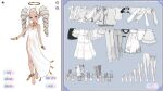  barefoot commentary_request dark-skinned_female dark_skin drill_hair flat_chest gold_halo grimjaengi3 head_wings highres indie_virtual_youtuber korean_commentary korean_text pointy_ears syoka_(vtuber) wings 